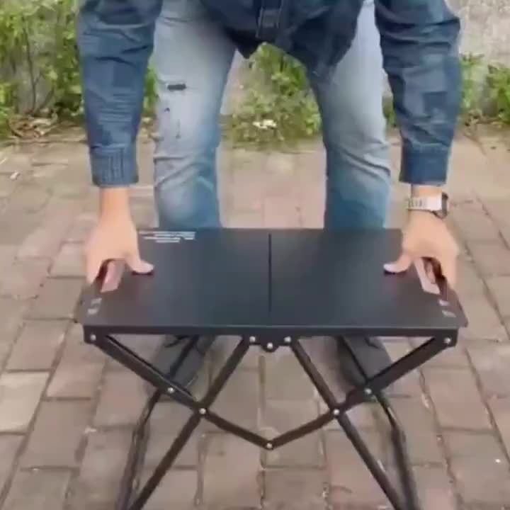Portable Folding Camping Table, Lightweight Iron Picnic Table