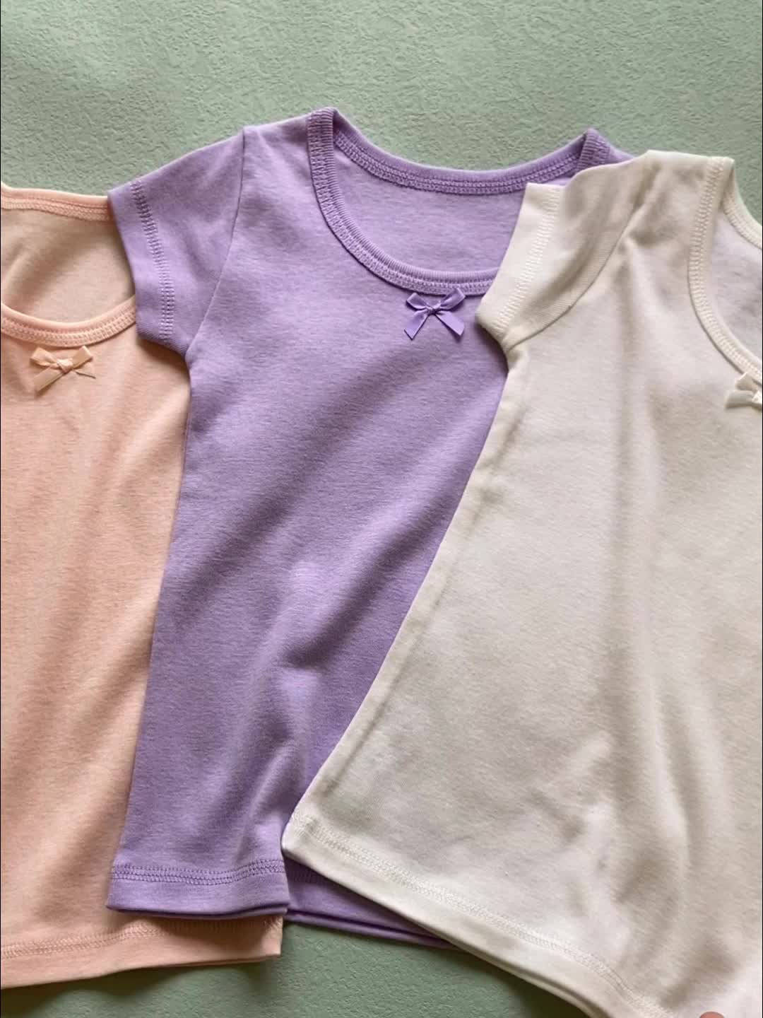 toddler girl short sleeve undershirts