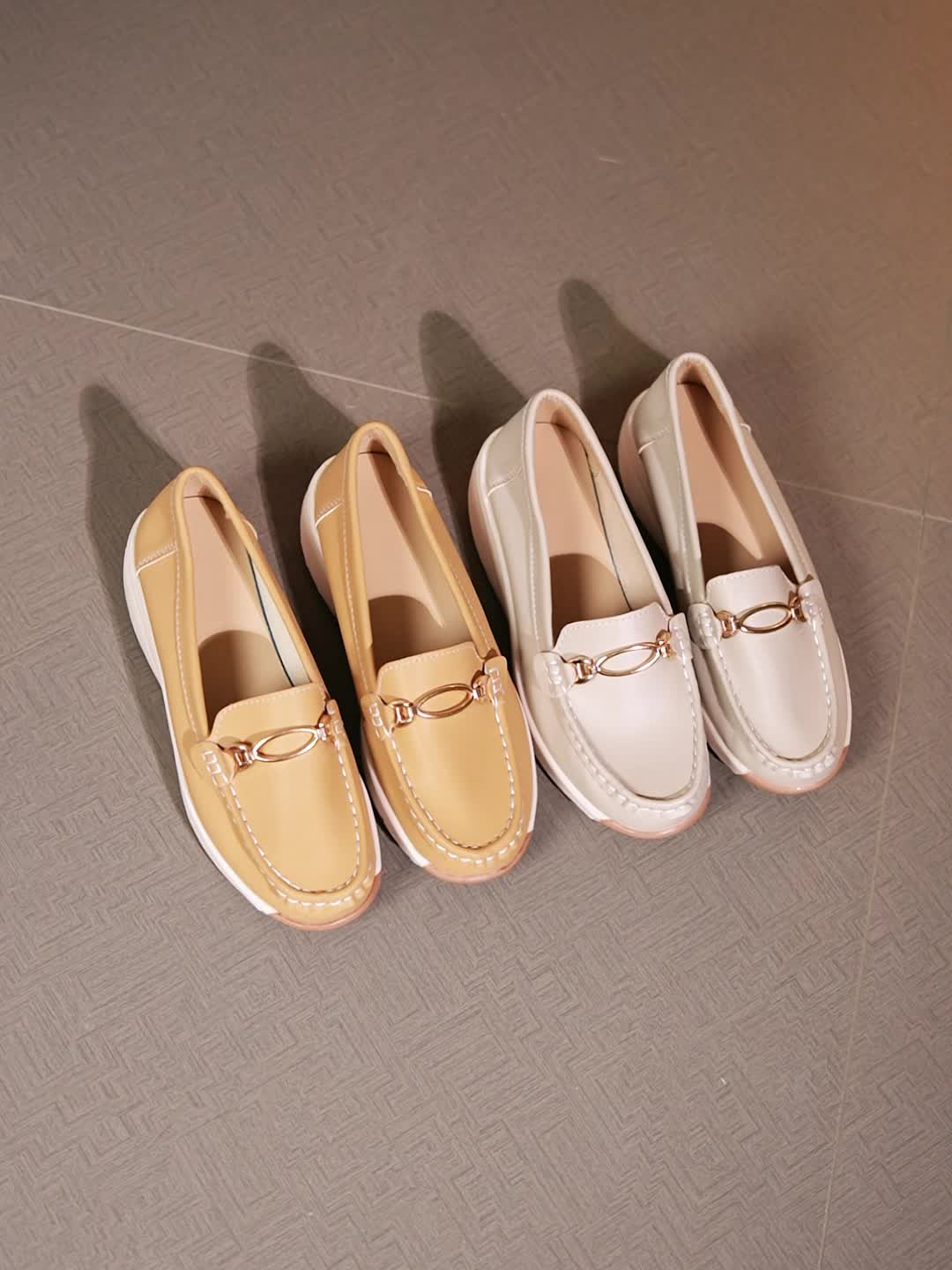 thick soled mom shoes 2024 new style womens flat slip shoes - Temu