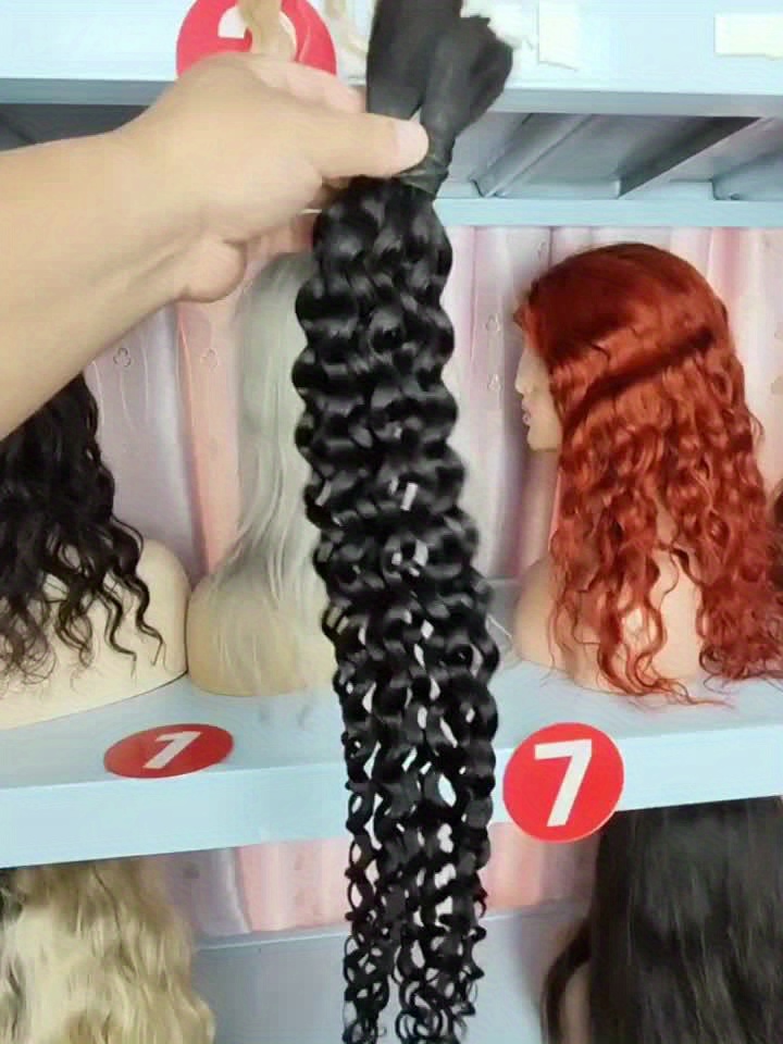 Water Wave Bulk Human Hair Braiding 100% Unprocessed - Temu