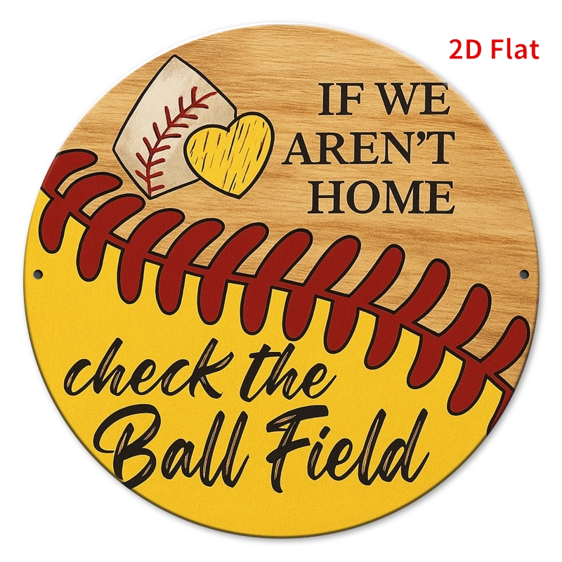 2d Flat - This 2d Flat Piece Is Perfect For Decorating Your Kitchen, Dining Area, Bar, Caf&eacute;, Or Garage. It Features A Baseball Stitching Design Against A Wooden Background