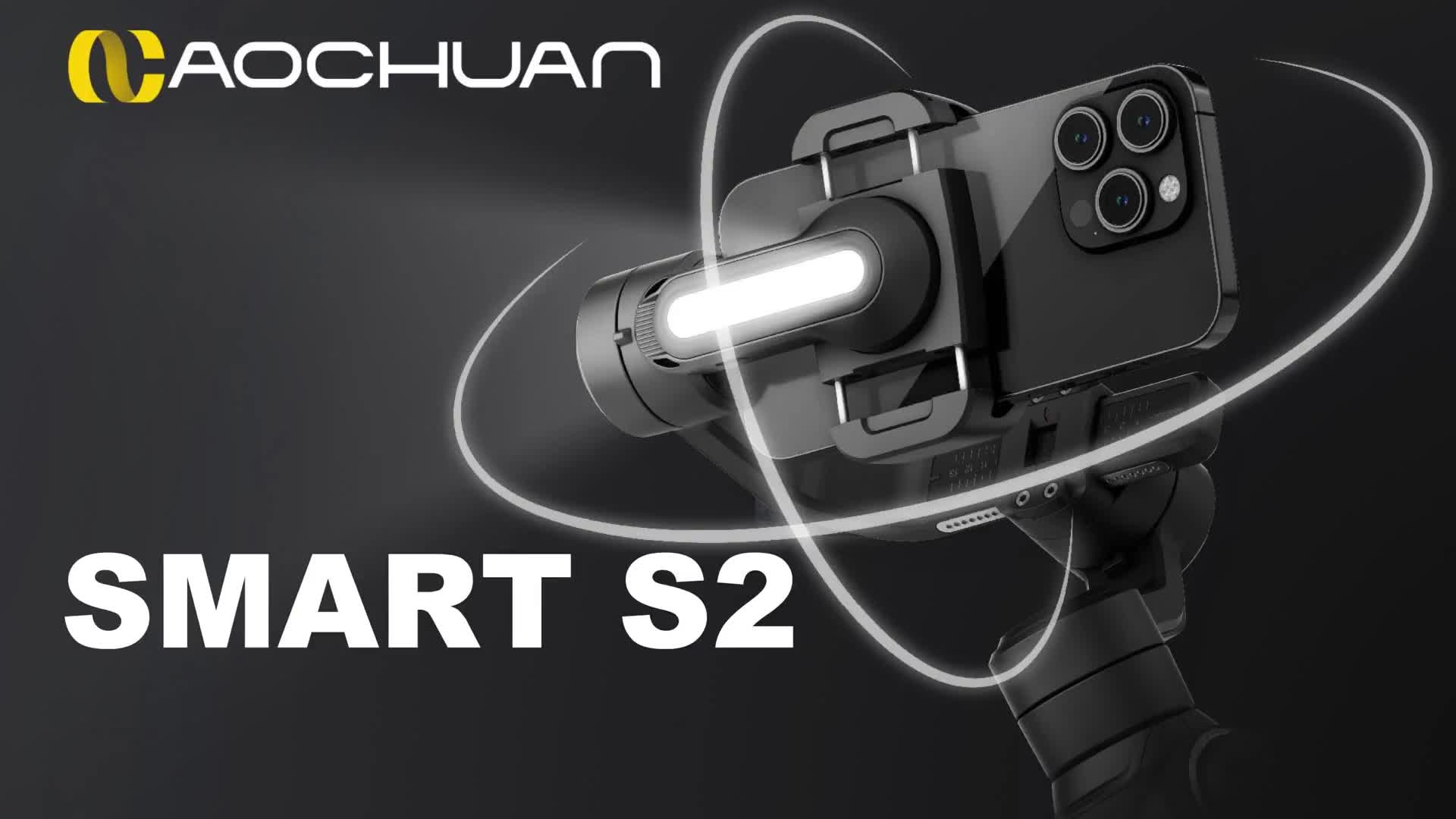 AOCHUAN Smart S2 Gimbal Stabilizer For IPhone And For Android Professional  Industry-Standard 3-Axis With Extendable Rod