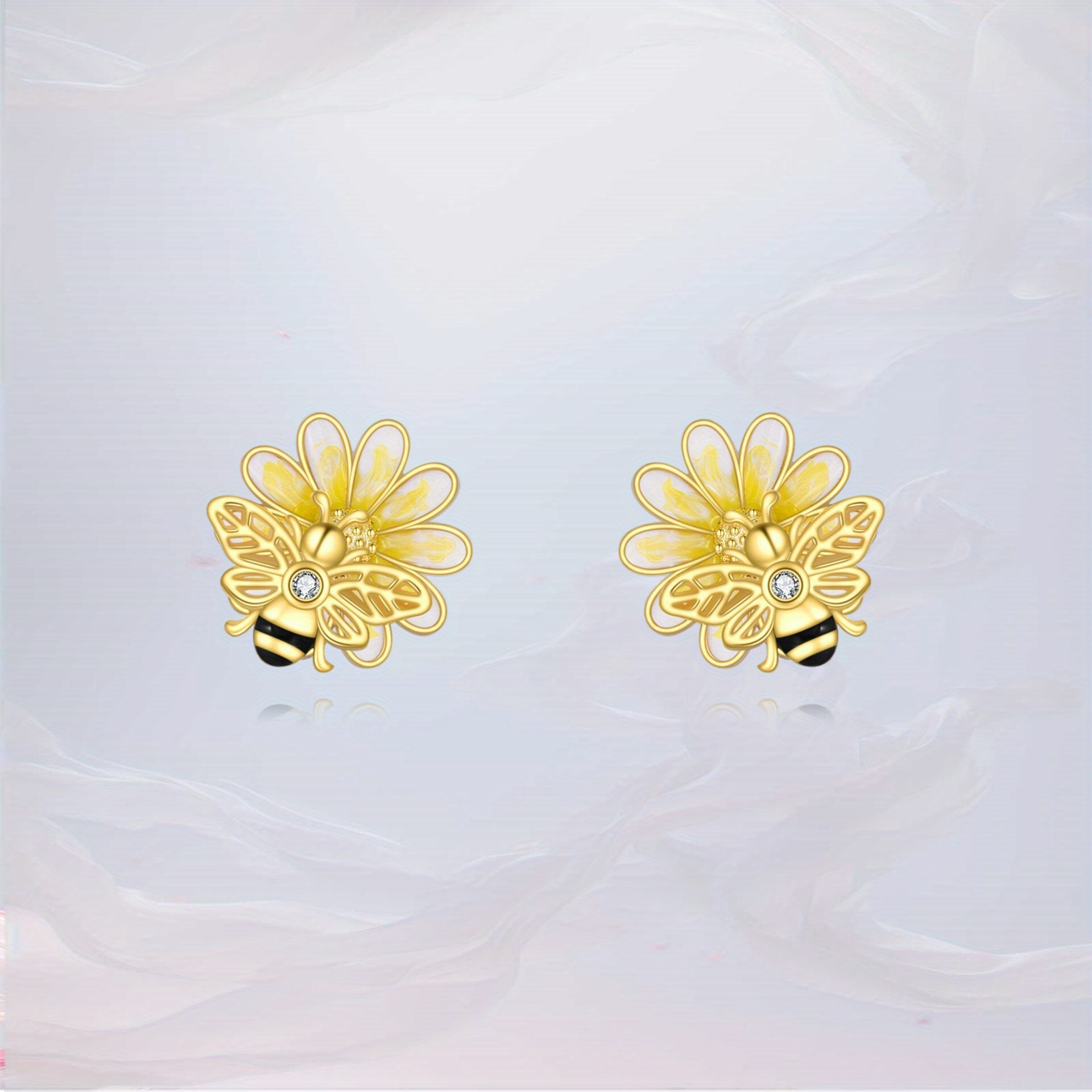 Image of 925 Sterling Silver Shape Earrings With Synthetic Zirconia Birthday Gifts For Women And