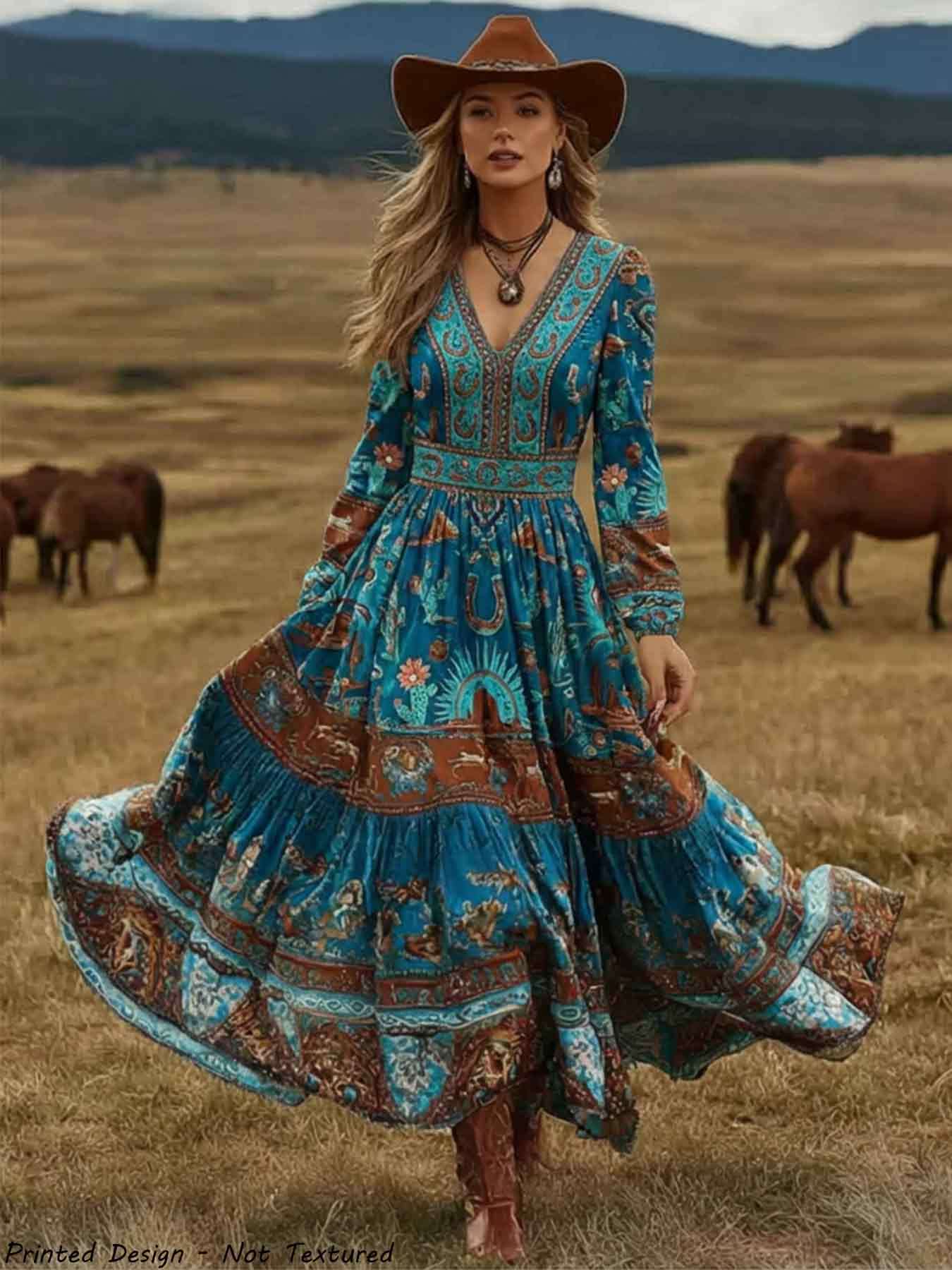 western dresses women sold on Temu United States