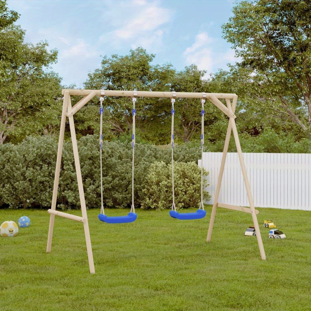 Swing Seats With Ropes 2pcs. Blue 38x16cm Pe, Balcony Decor, Garden Swing, Hanging Chair, Cozy Seating, Weatherresistant, Sturdy Build, Swing Chair, Suspended Seating, Home Decor Lovers, Small