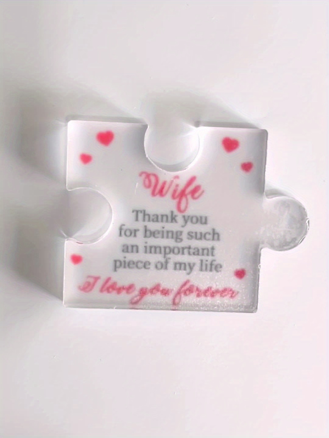 Valentine's Gifts for Wife - Engraved Acrylic Block Puzzle Wife