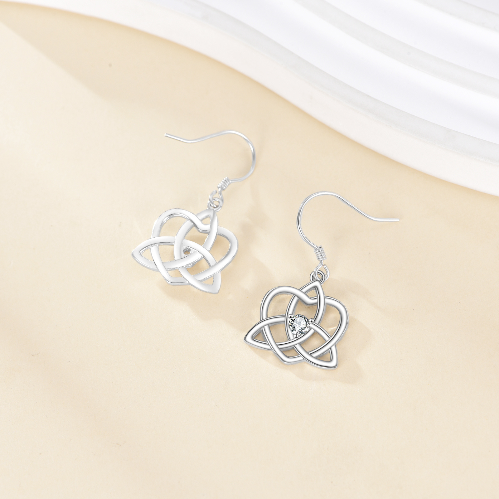 Women's 925 Sterling Silver Celtic Knot Drop Earrings, Cultural Gift