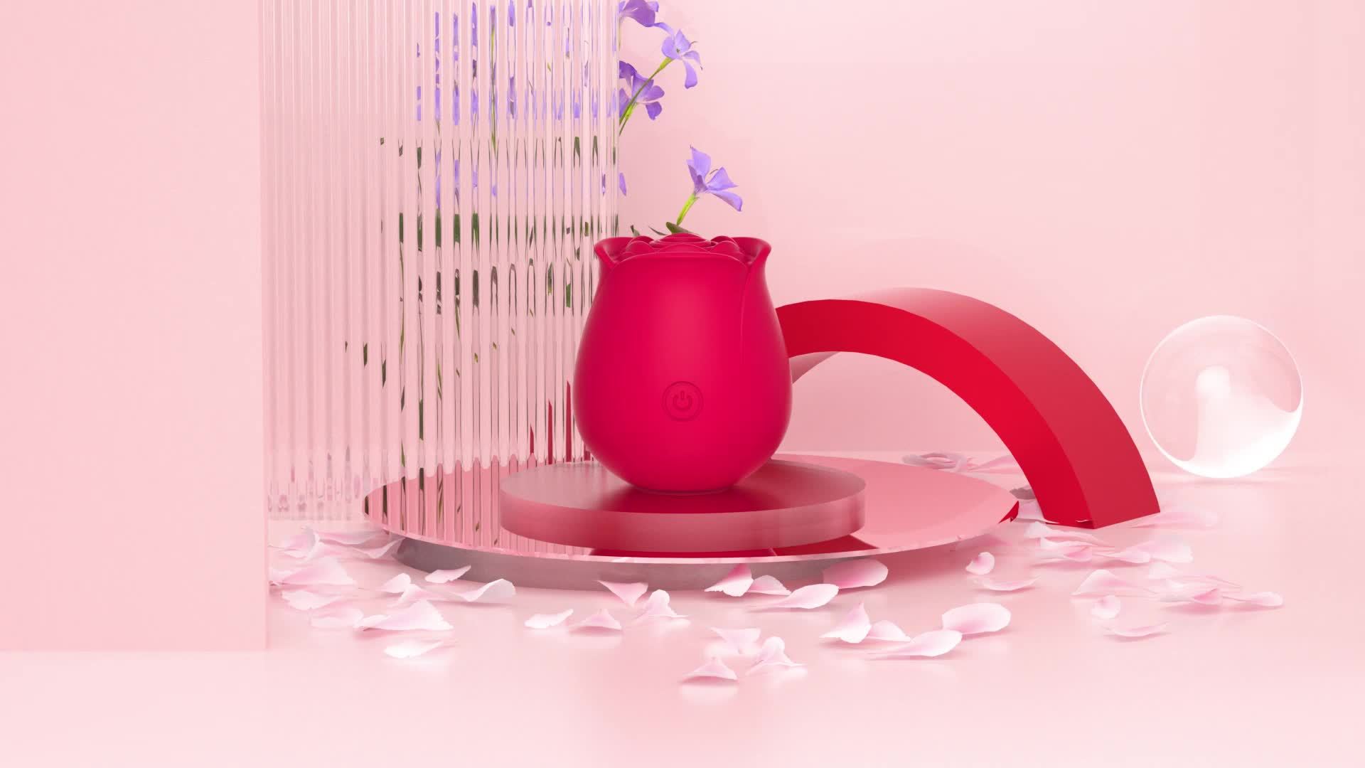 red rose toy 🌹 Adult Rose Toy Holder with Placement for Charger & Wire・ STL File for 3D  printing・Cults main image 1