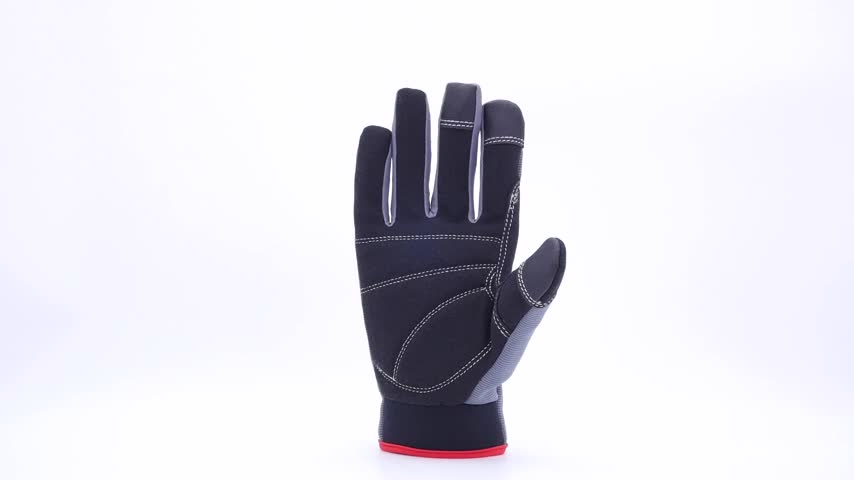 AIGEVTURE Heavy Duty Synthetic Leather Impact Work Gloves Men, Mechanic  Gloves, Sensitive Touch Screen Flexible Grip Gloves for Work