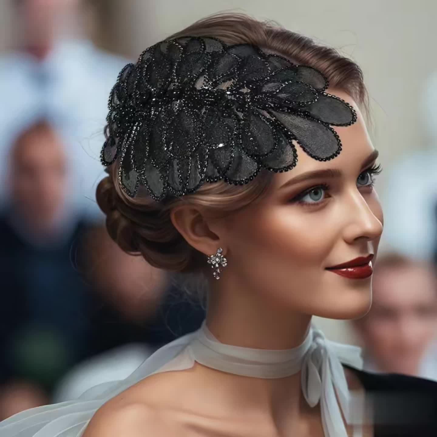 Noble Bridal Headpiece Mesh Women's Hair Accessory