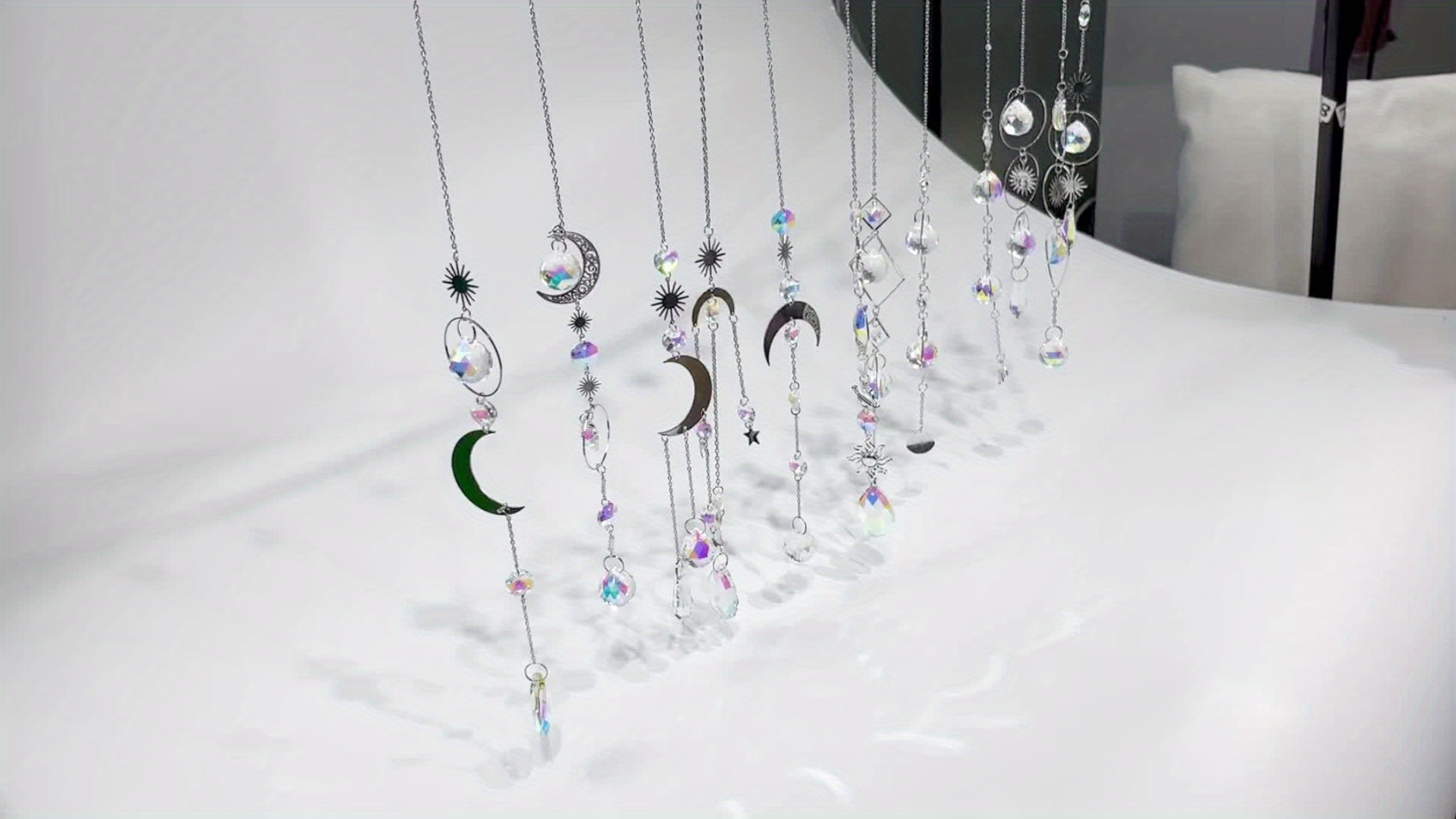 Handmade Silver Crystal Sun Catcher Crystal Beads Pendants - Temu