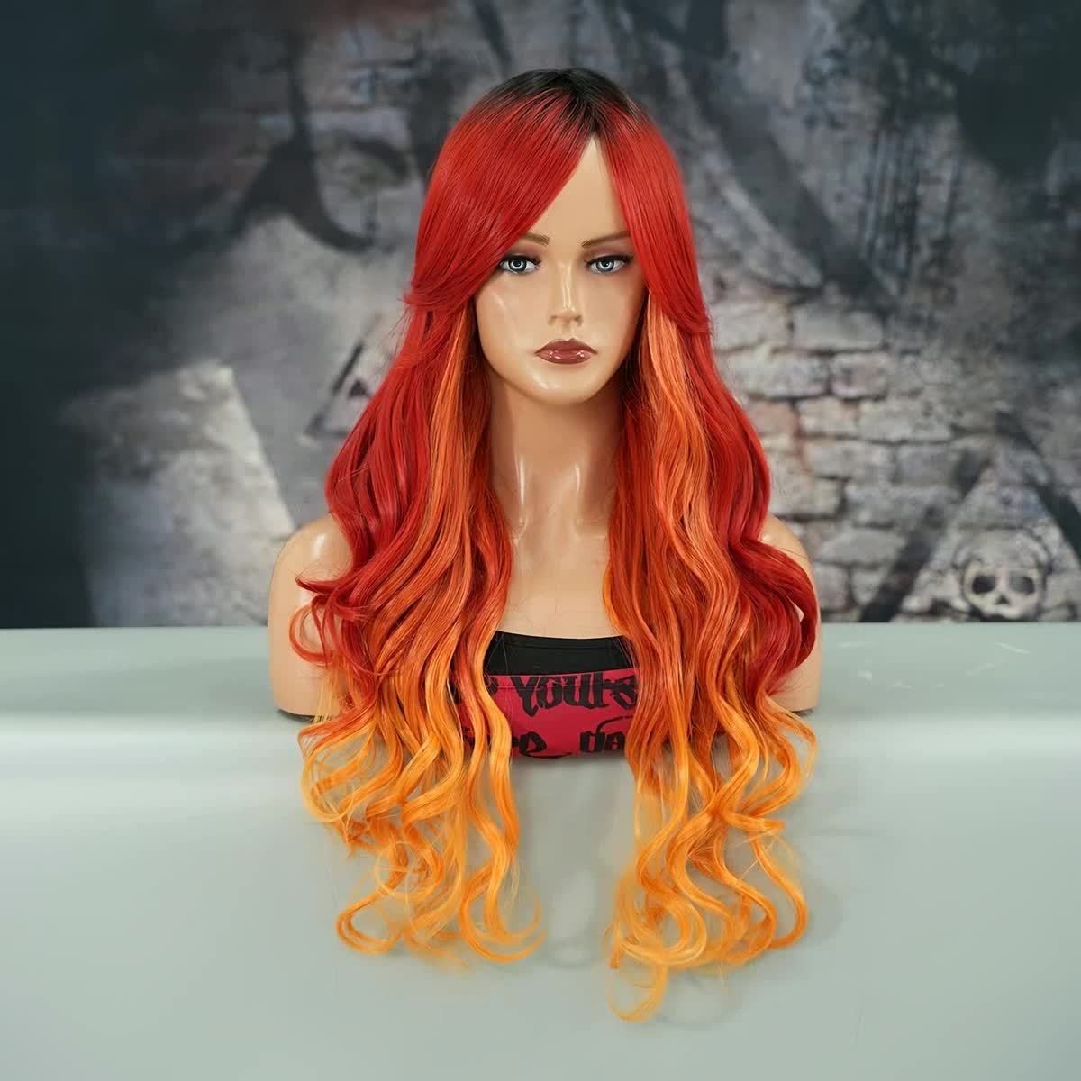 ? Siya Orange ? Ombré COSPLAY  FESTIVAL Wig*NWT* Sunset Shimmer Cosplay Wig: Sunshim, Flanksy, Orange Yellow  main image 2