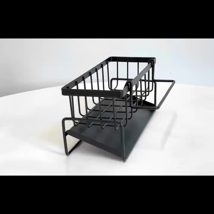 Yamazaki Tower Black Wire Dish Drainer Rack