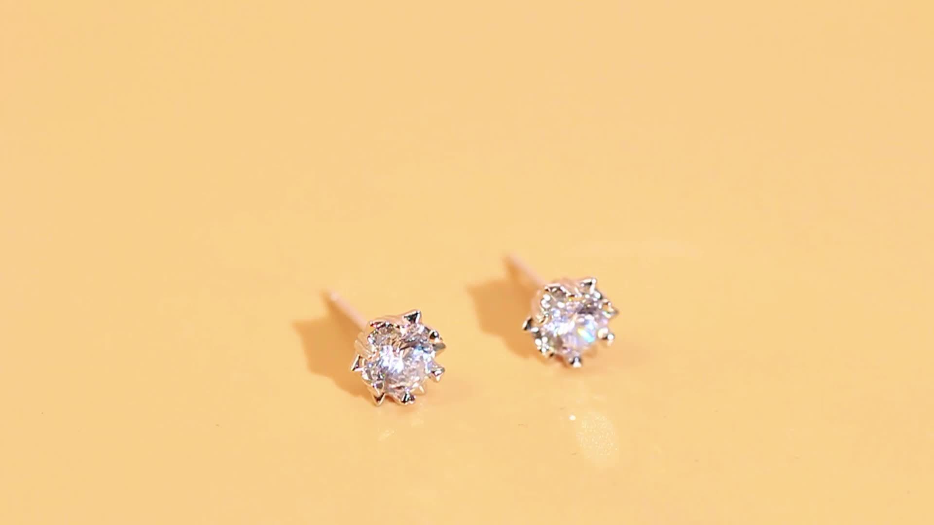 Women's 925 Sterling Silver Snowflake Earrings, Low Allergenic