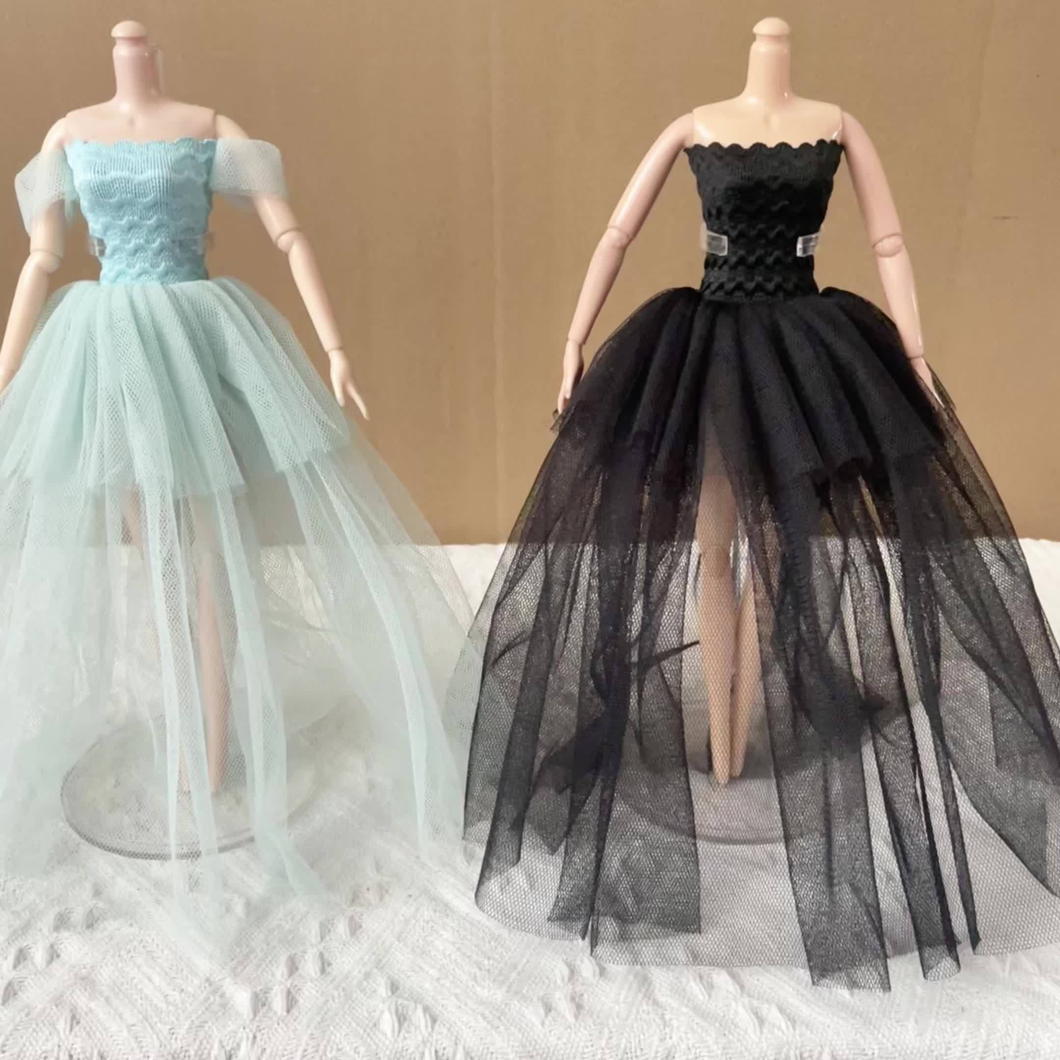 Pink Lace Wedding Party Dress for 11-8 inch Dolls