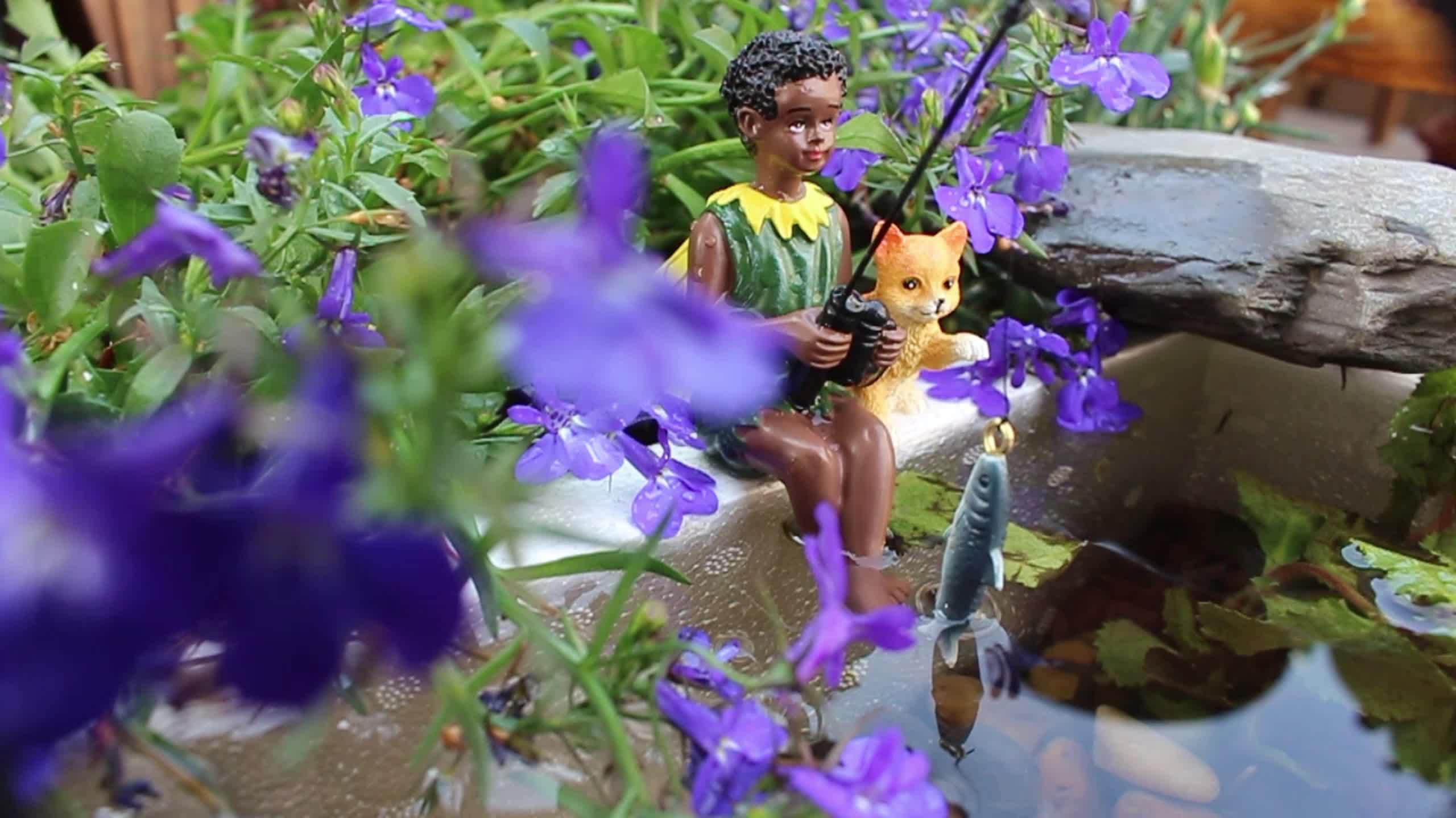 2pcs/set Mini Boy Fishing And Puppy Resin Crafts, Flower Pot Micro  Landscape Decoration, Resin Sculpture Statue Art Crafts, Creative Fairy  Tale Garden