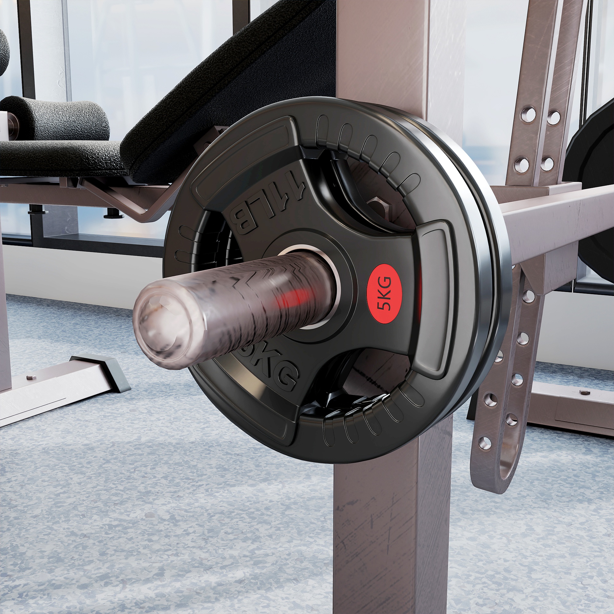 Dumbbell Set with Olympic Weight Plates 2x5kg Steel Core