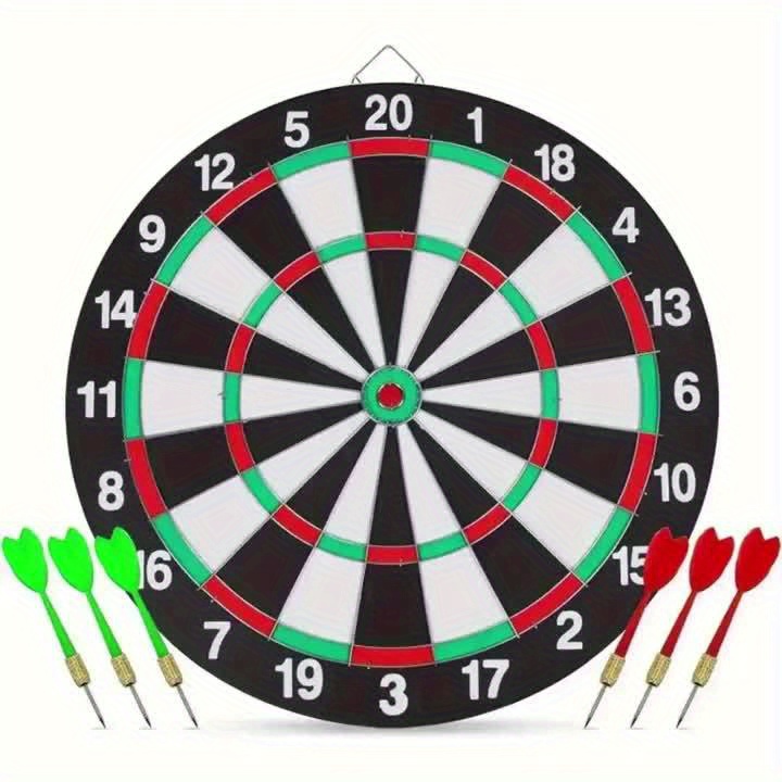 5/7-delige dartset met rode en groene darts