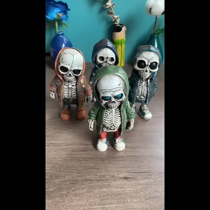 Cool Skeleton Figures 2023 New Resin Crafts Cute Memorial - Temu