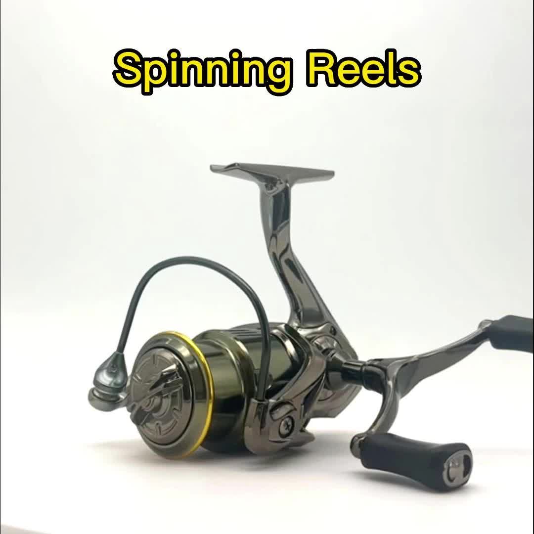 Intbuying One-Handed Fishing Line Wheel Double Cup 12 Axis Spinning Fishing Reel Left and Right Hand Interchange, Size: 5.5