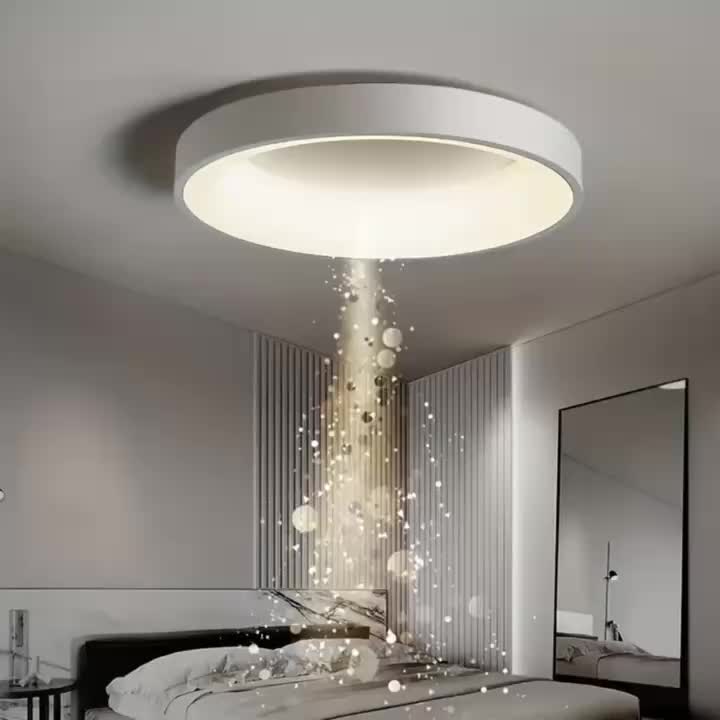 シンプルでモダンな LED リビングルームのシーリングライトレストラン寝室暖かい研究ロマンチックなランプクリエイティブラウンド Rqaure 器具  Lustres