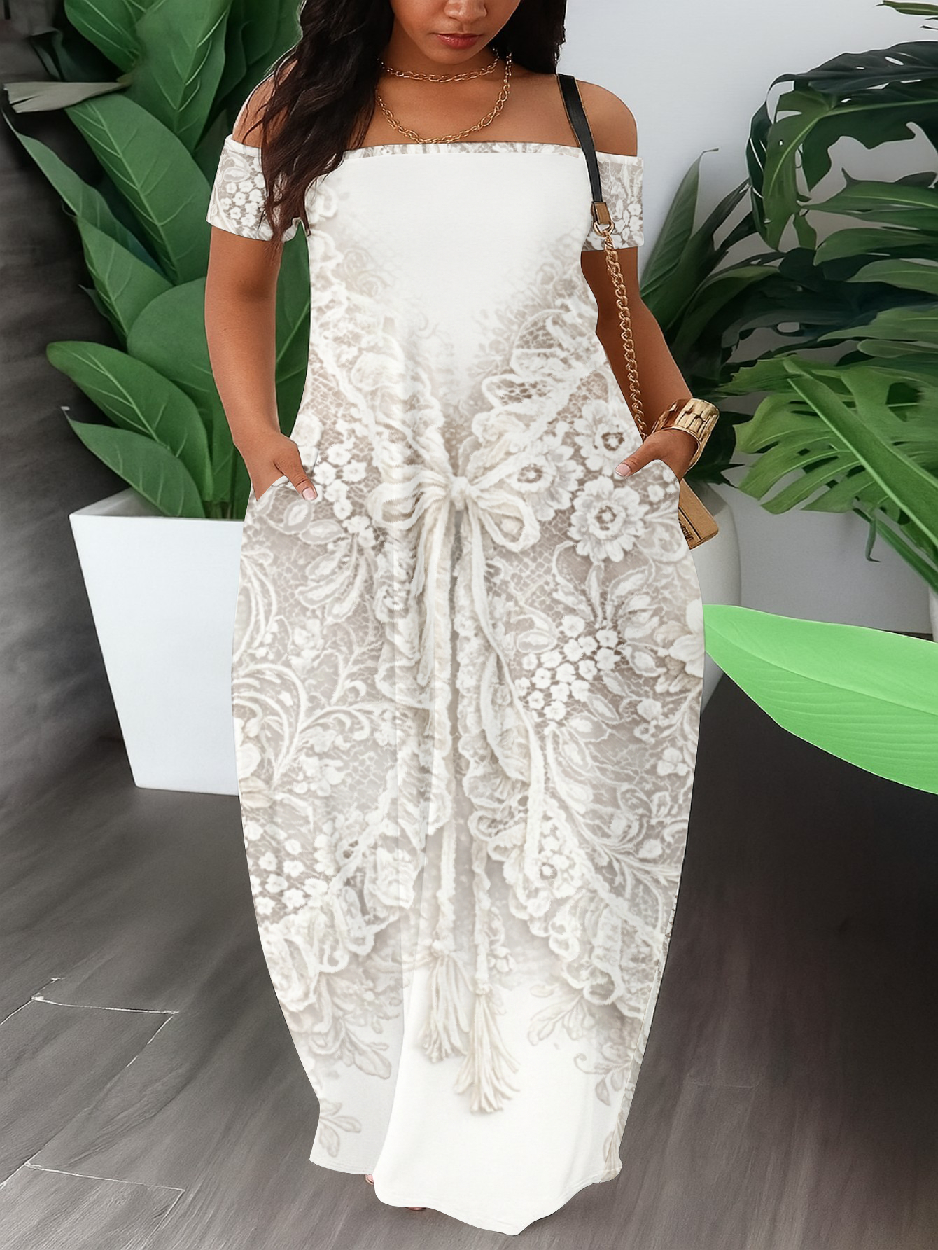 sun dresses for beach wedding Rustic Chiffon A Line V Neck Beach Wedding Dress PW305