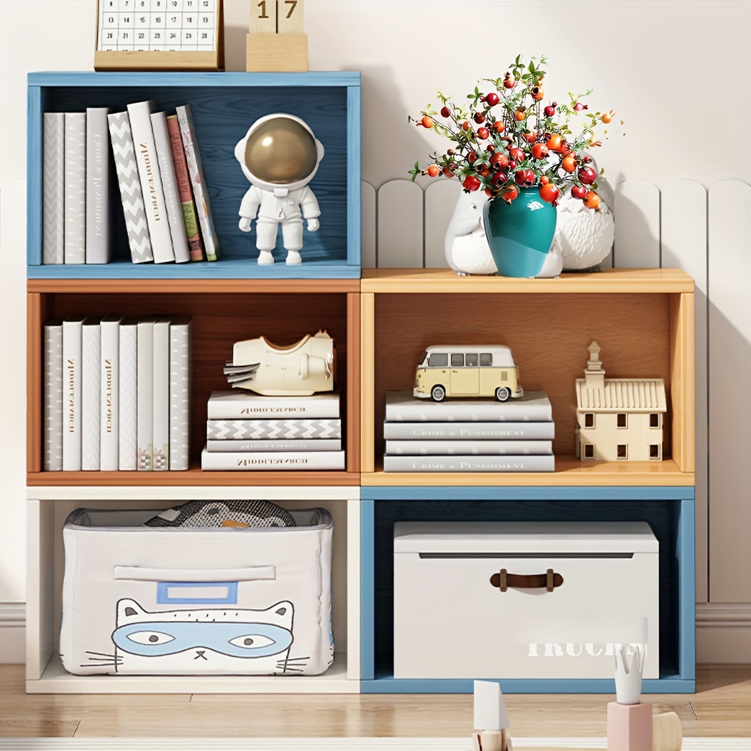 Estantería para Libros Piso de estantería plegable Simple Children Living  Room Storage Rack Dormitorio Movable Iron Bookcase Librerías Estante  organizador de libros Vertical ( Color : 06 ) : : Hogar y cocina