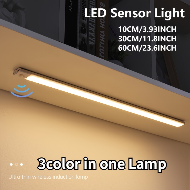 BARRA A LED SOTTOPENSILE CUCINA LUCE LAMPADA CON SENSORE MOVIMENTO MANO 30CM