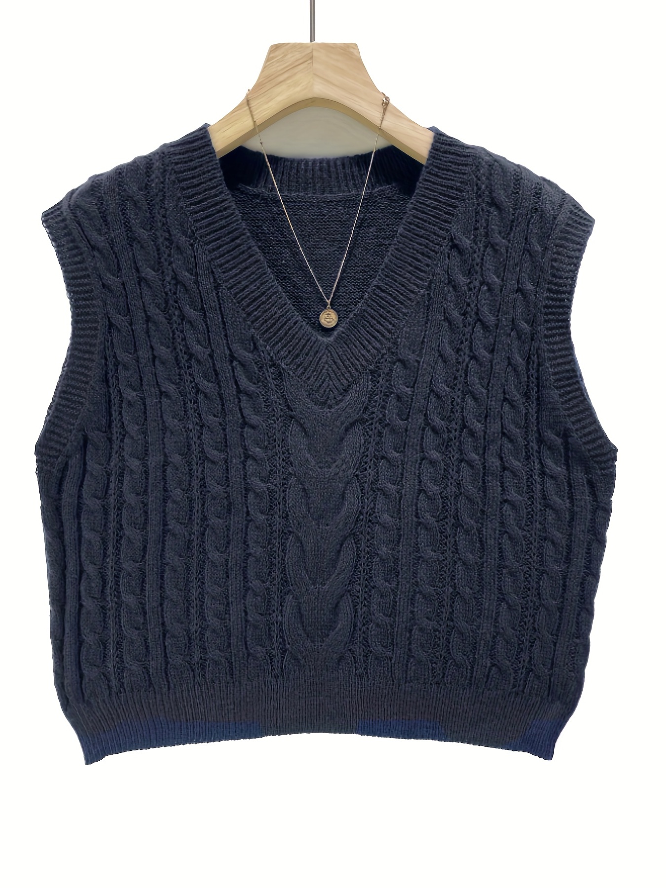 Knitted Vest - Temu