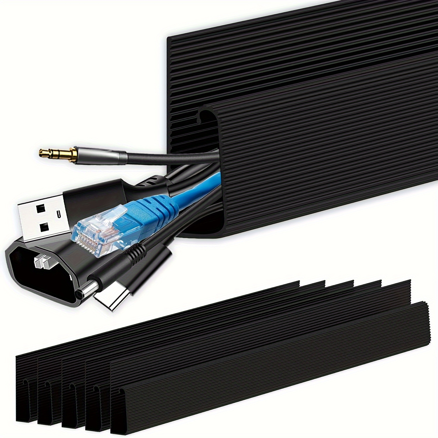  126pcs Cord Management Organizer Kit 4 Cable Sleeve