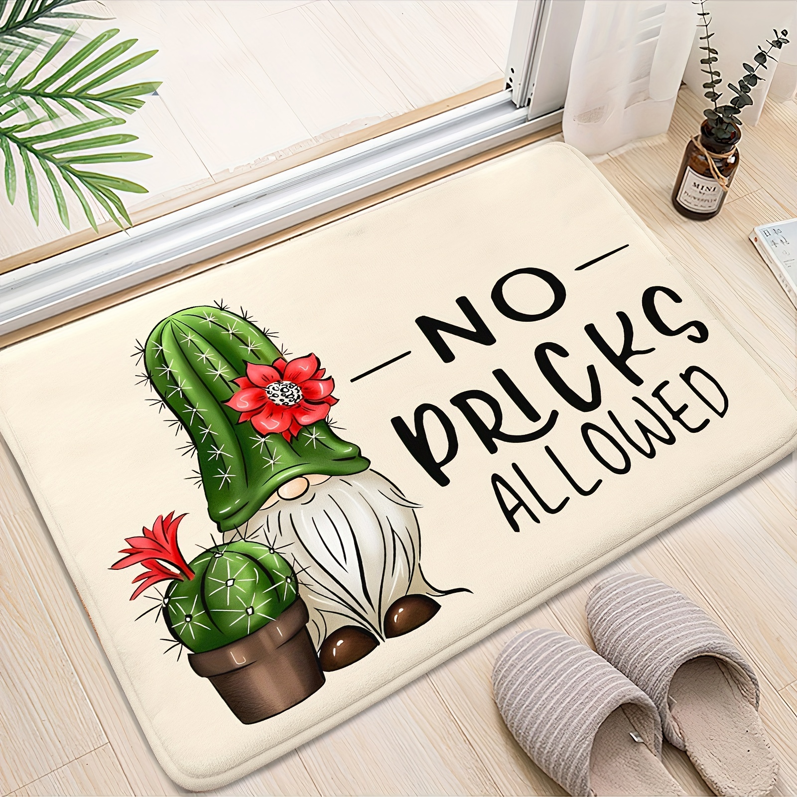 Funny Cactus Kitchen Rugs and Mats Set of 2, Non-Slip Washable Kitchen Sink  Mats Holiday Kitchen Decor Doormat+Runner Rug in 2023