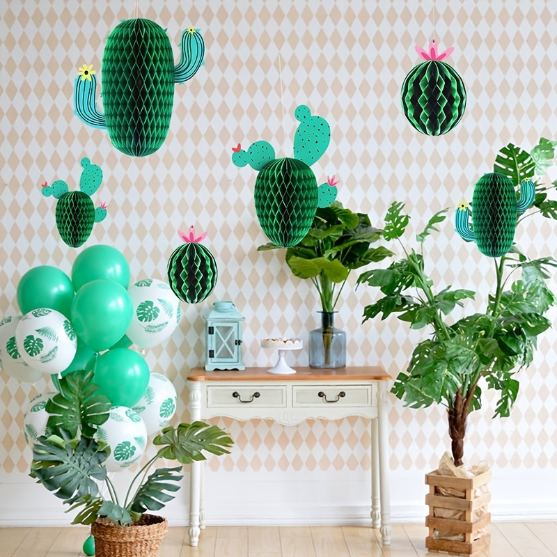 Escultura rústica de cactus del desierto de metal, la planta de cactus,  decoración del hogar, rústico, pintado a mano, adornos de jardín de cactus