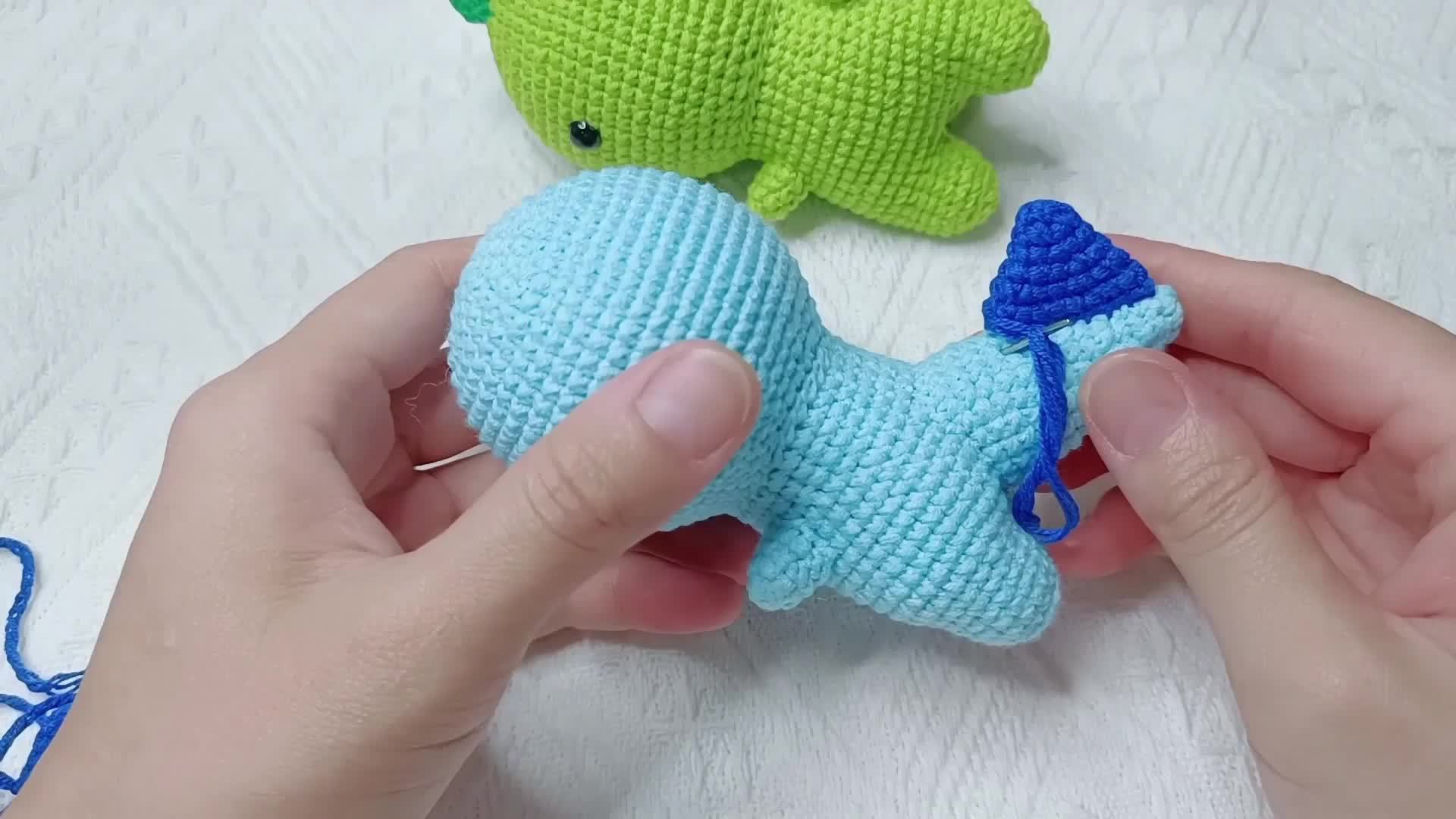 Crochet Kit For Beginners Blue Dinosaur With Easy Peasy Yarn - Temu Germany