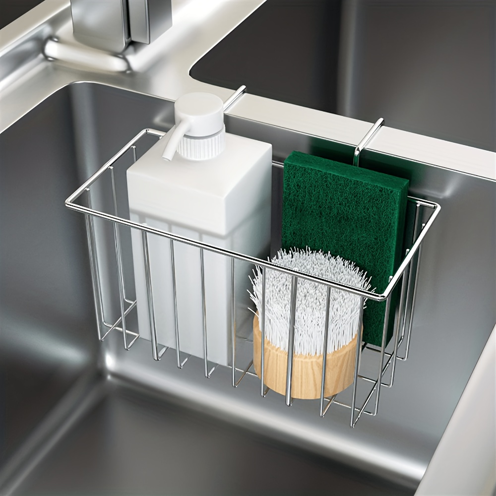 Soporte para esponja de cocina para fregadero, escurridor de jabón, cesta  colgante, caja de almacenamiento, cesta de drenaje (verde) JM