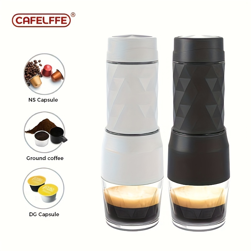 Wireless heating electric Italian espresso coffee machine powder capsule  charging portable outdoor travel vehicle household - AliExpress