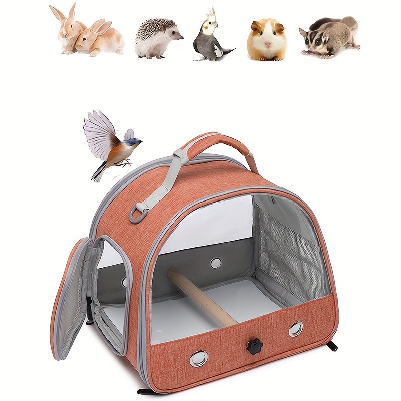 Guinea Pig Carrier, Small Pet Carriers for Rabbit Hamster Bird Bunny  Bearded Dragon Kitty and Etc. Animal Bag with Stable Handle and Waterproof  Pad