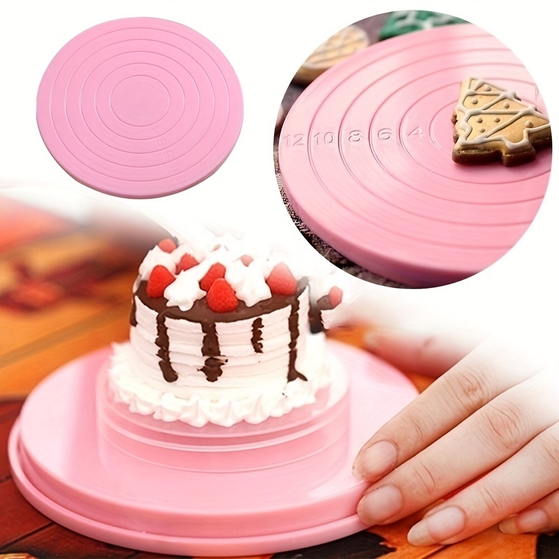 Cake Turntable Stand Cake Decoration Accessories DIY Mold Rotating Stable  Anti-skid Round Cake Table Kitchen Baking Tools