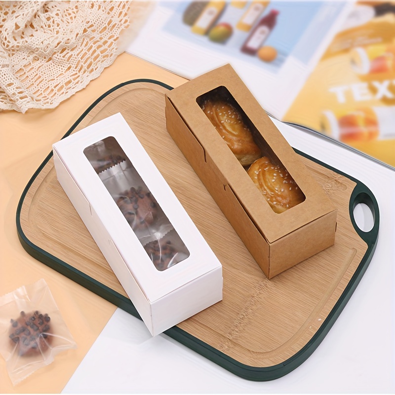 Zopeal 540 Pcs Christmas Cookie Boxes with Window and Mini Cupcake Liners  Set 40 Popup 12.5 x 5.5 x 2.5 Inch Treat Pastry Boxes and 500 Small Paper