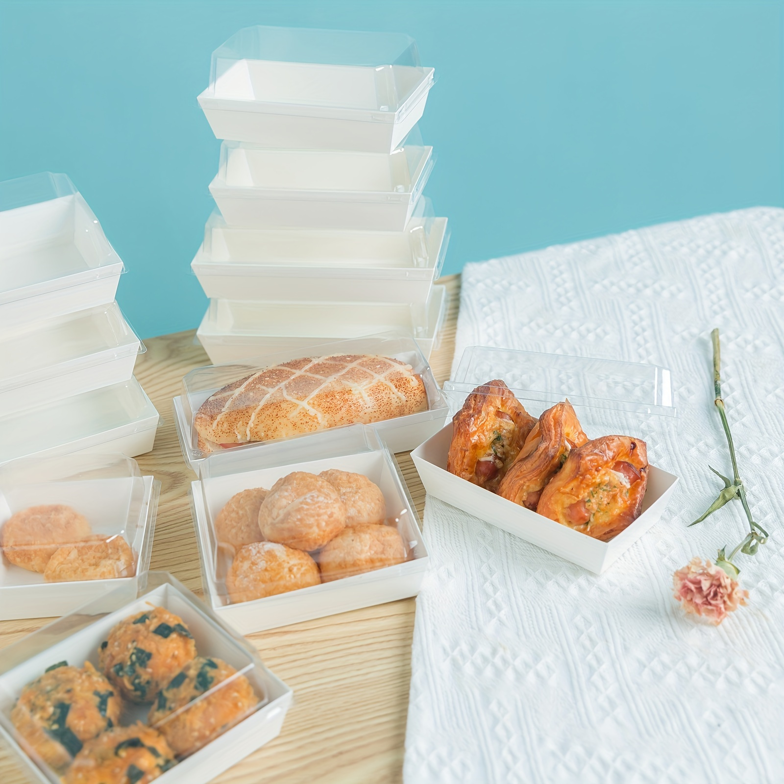 Cake Containers, Disposable Paper Pulp Lunch Box, Hamburger Box Bento Cake  Box Square Packing Box, Bakery Take Out Containers - Temu