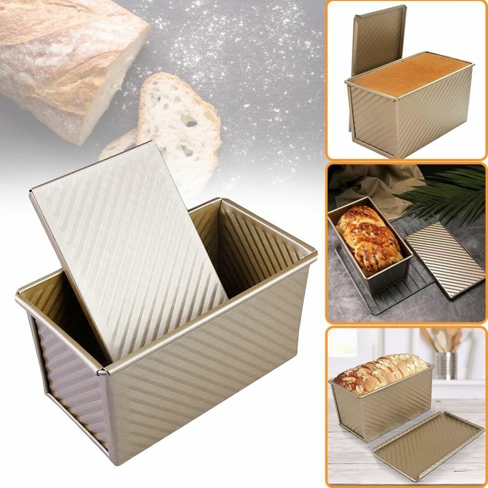 1pc 8.2 Inches Christmas Bread Loaf Pan, Corrugated Covered Toast