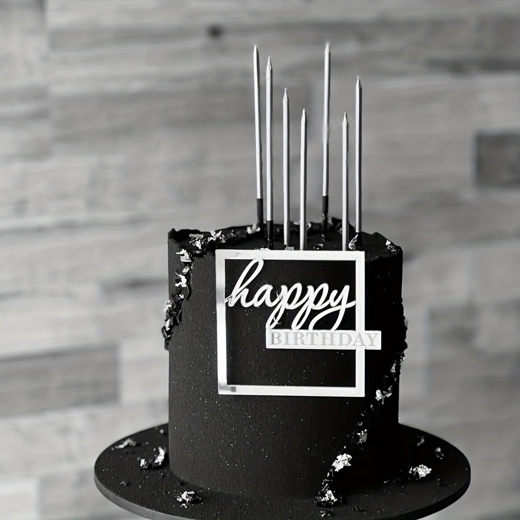 Video Game Level 17 Unlocked Birthday Cake Topper Acrylic Black