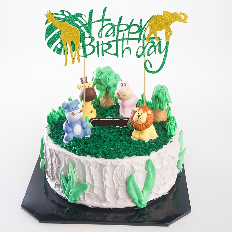 Safari Fondant Cake Toppers Lion Fondant Topper Elephant 