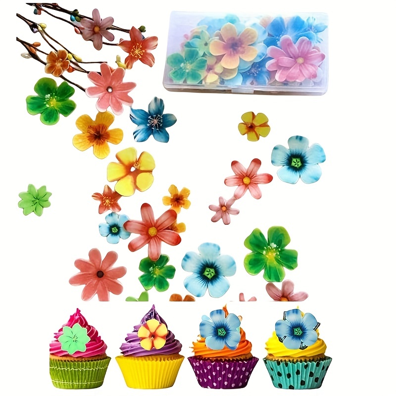  50 piezas de flores comestibles para decoración de