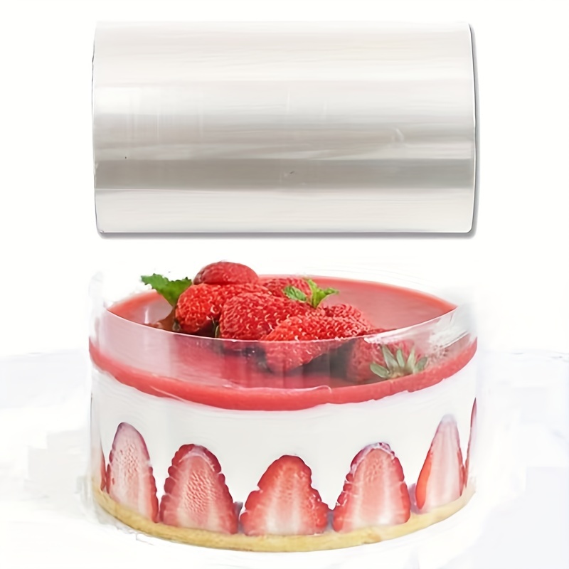 GRIRIW 3 Rolls Transparent Transparent Border Cake Wraping Cake Collar Cake  Acetate Cake Mousse Strips Diy Cake Wrap Cake Cardboard Mousse Diy Collars