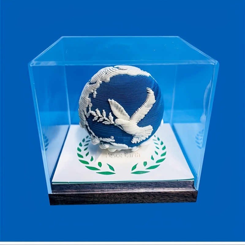 3D Calendar Creative 2022 Blue Earth Calendar 3D Globe Memo Pads Novelty  New Year Christmas Gift Record Paper Sculpture Calendar