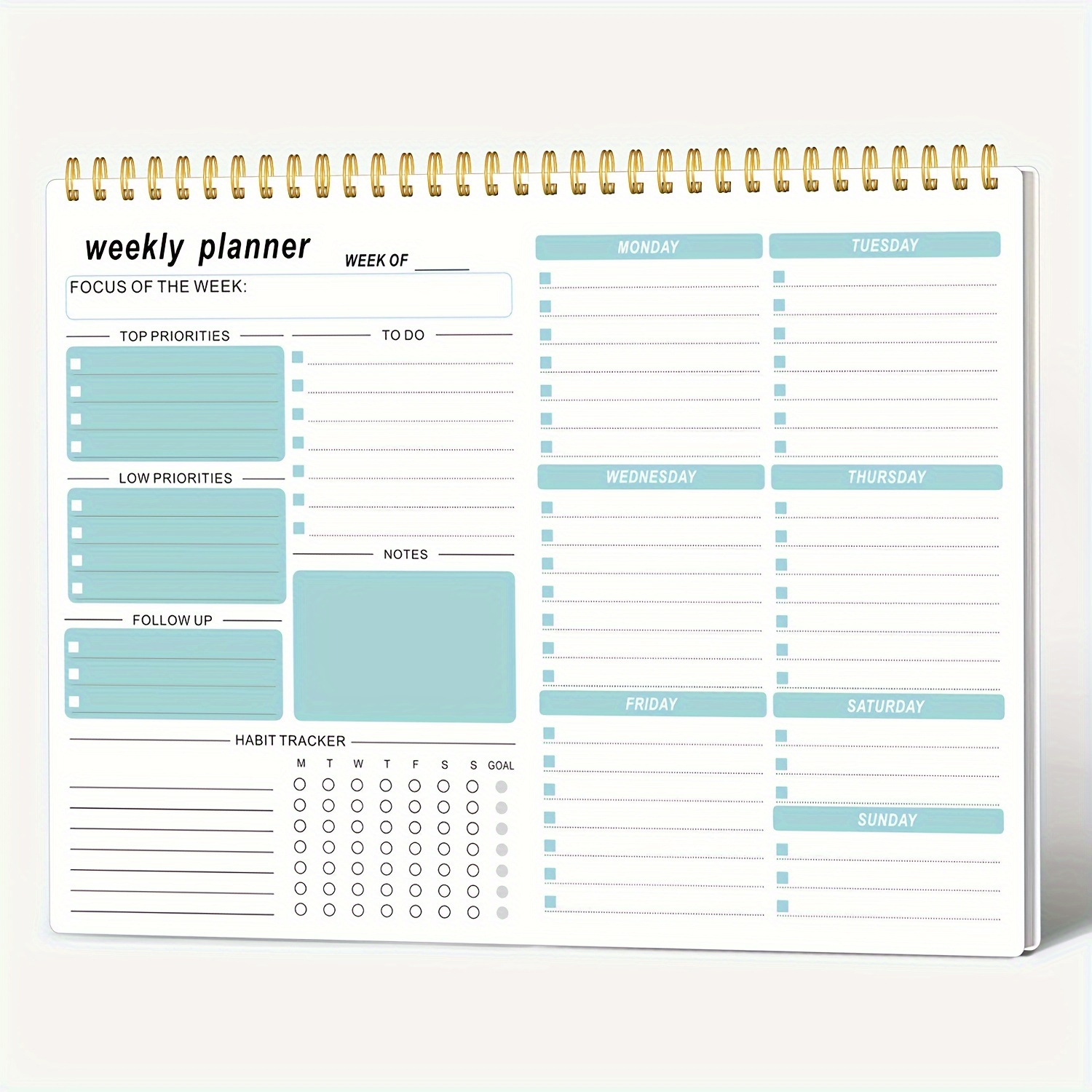 Agenda 2024 Daily Planner Life Goal Setting Undated Weekly - Temu Japan