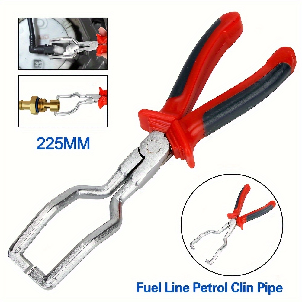 Fuel Line Plier, Hose Pipe Clamp Clip Petrol Hose Pipe Disconnect Release  Removal Pliers, Universal Pipe Clip Repair Tool (Red)