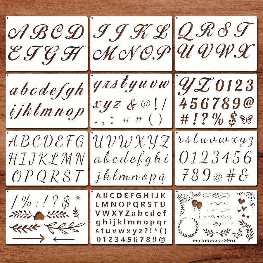 1/2 inch Military Letter and Number Stencil Set