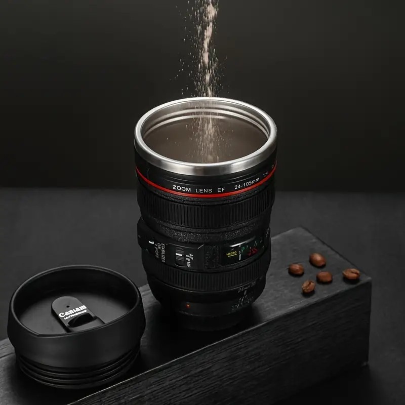 Caniam Camera Lens Coffee Cup, Travel Mug — GREENDOOR Powered by