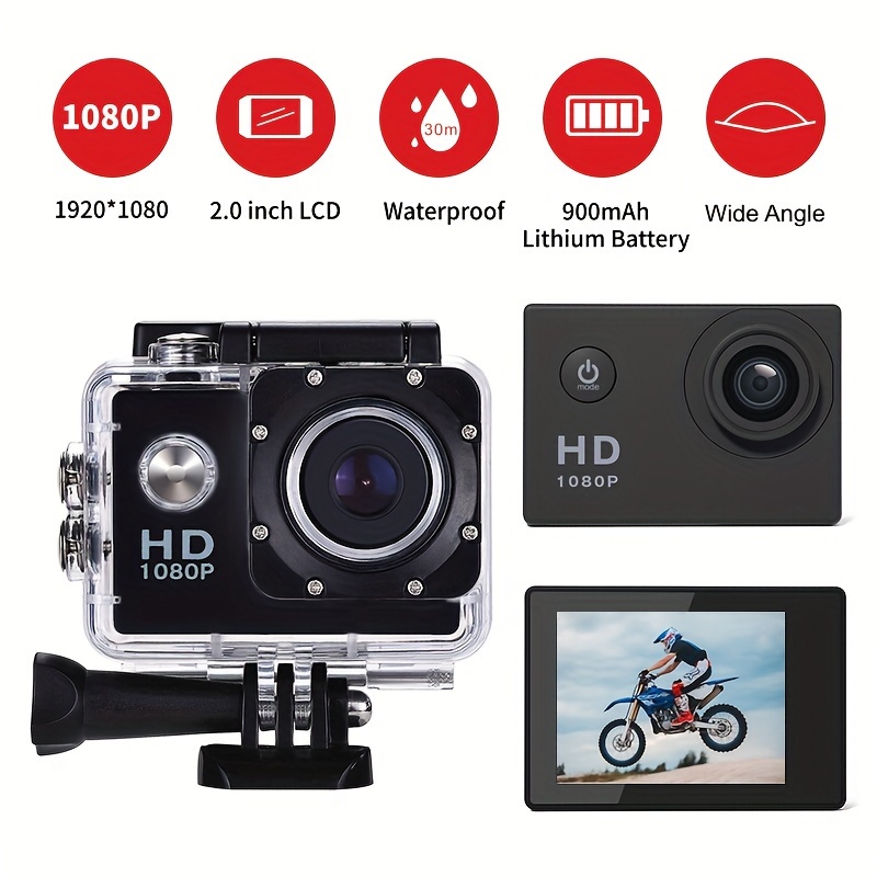 Full HD 1080p Sport Action Cam: Document Your Adventures with This  Waterproof Action Camera That Dives up to 30m.